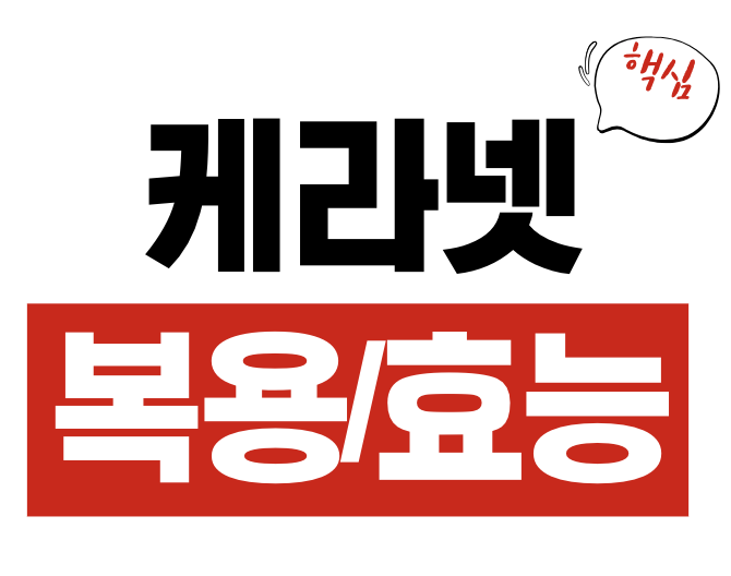 케라넷 복용법, 효능, 부작용, 후기