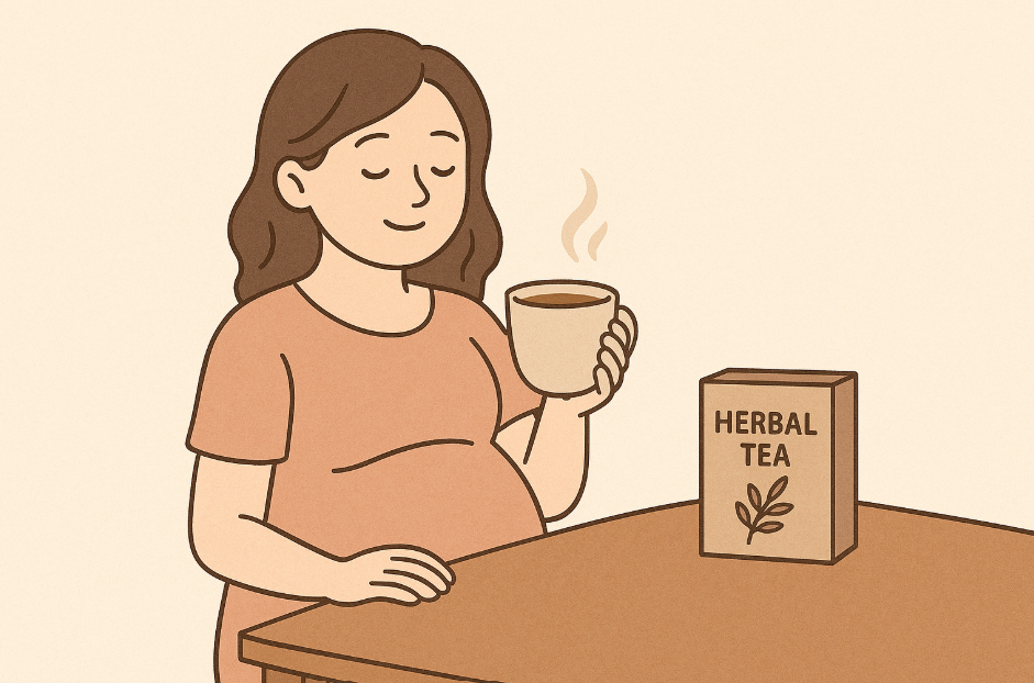 허브티를-마시는-임산부
