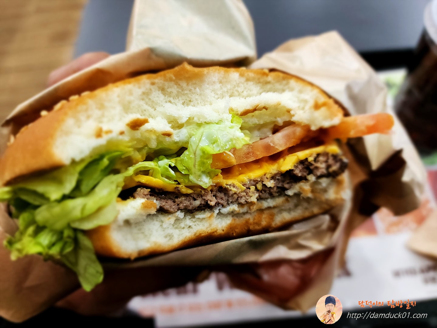 콰트로치즈와퍼 단면