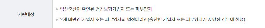 임신 출산 지원비