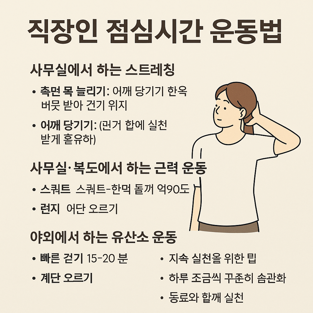 직장인 점심시간 운동법