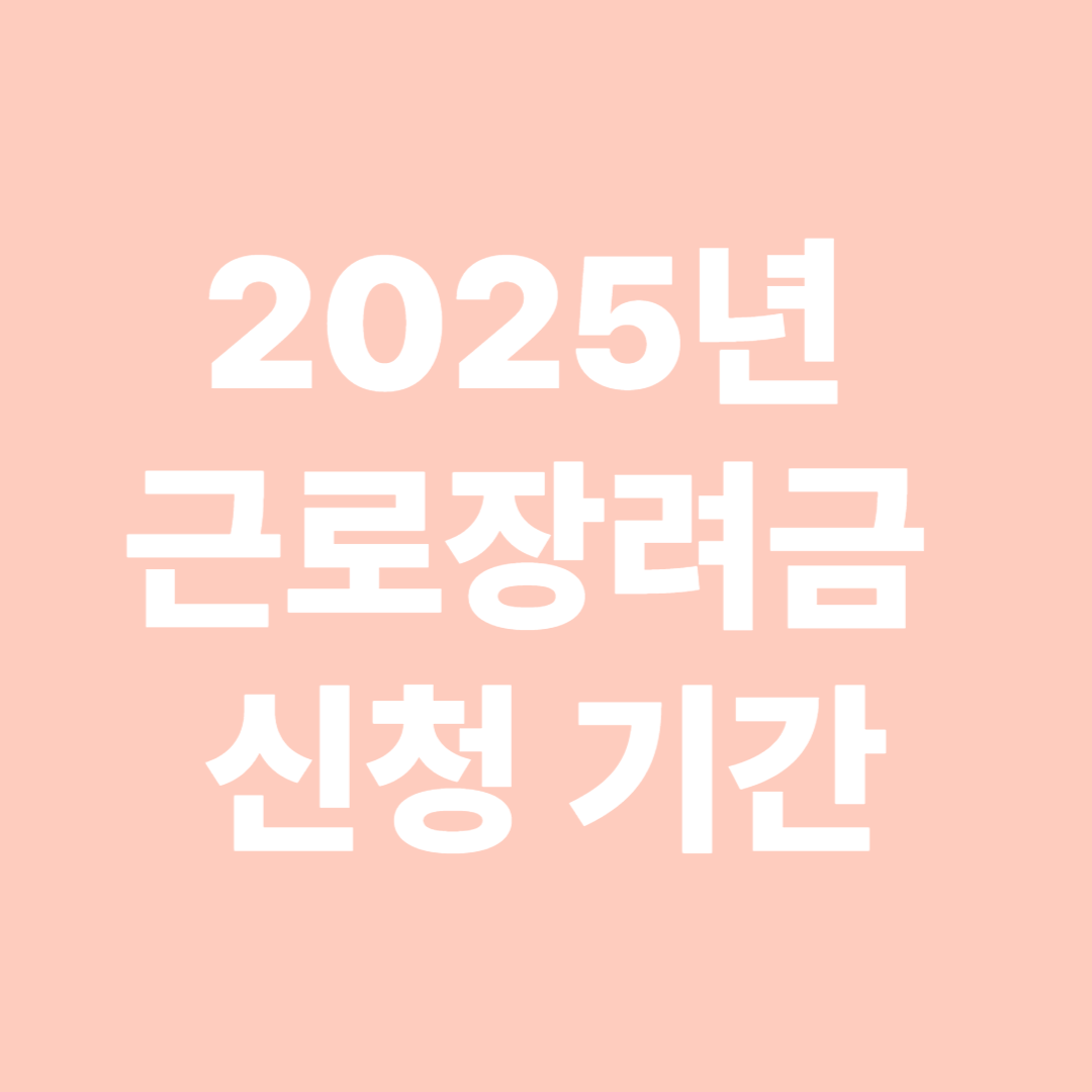 2025년&nbsp;정기 근로장려금&nbsp;신청 기간