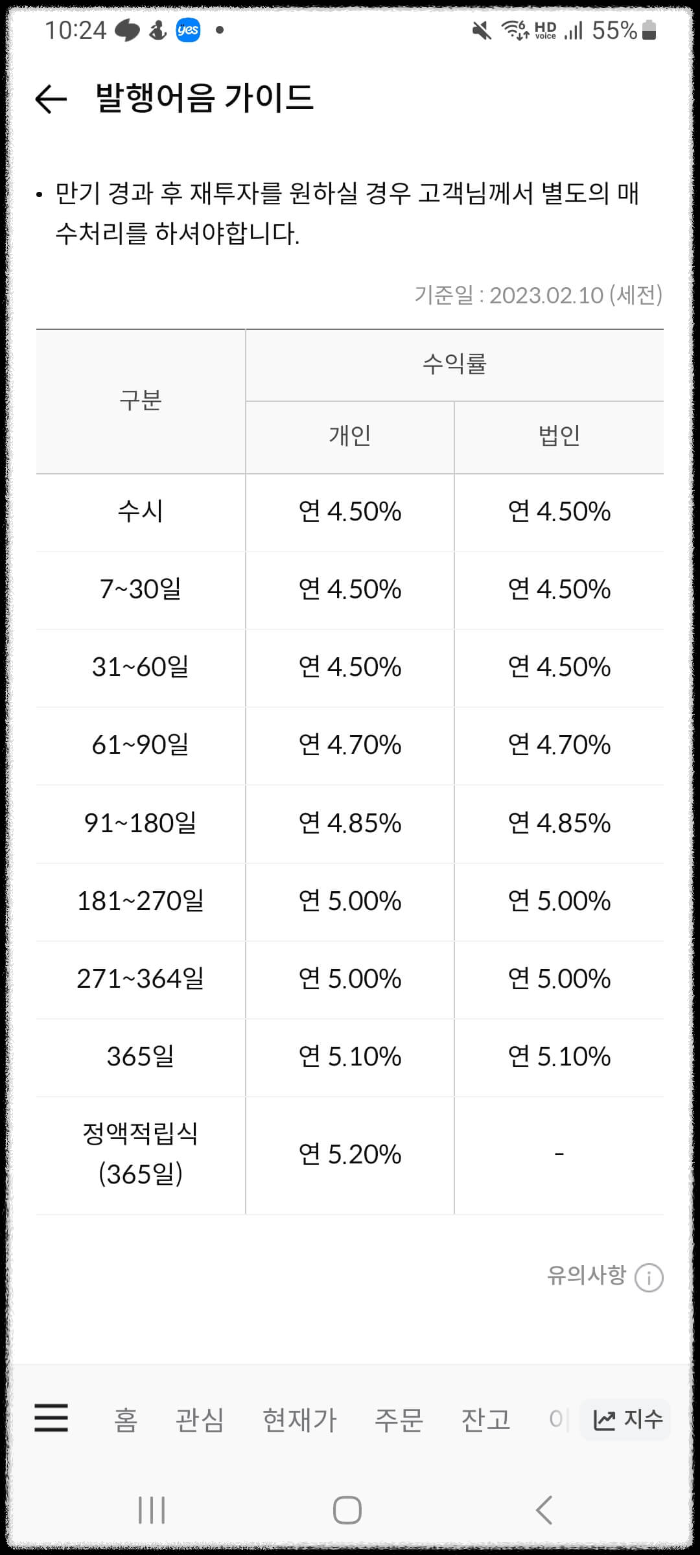 한투 외화 발행어음