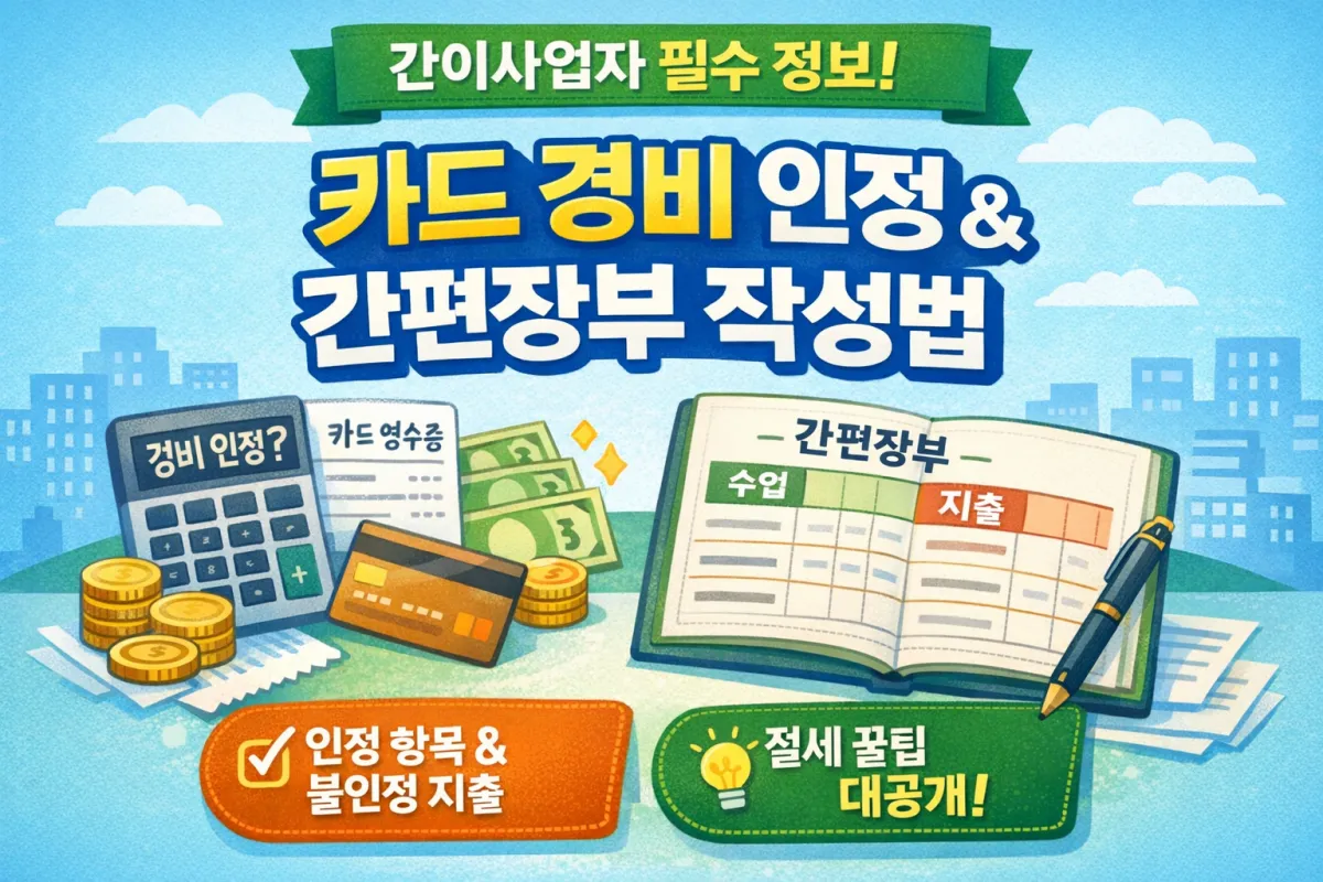 간이사업자 경비 인정 항목, 간편장부 작성방법 총정리 글 대표 이미지