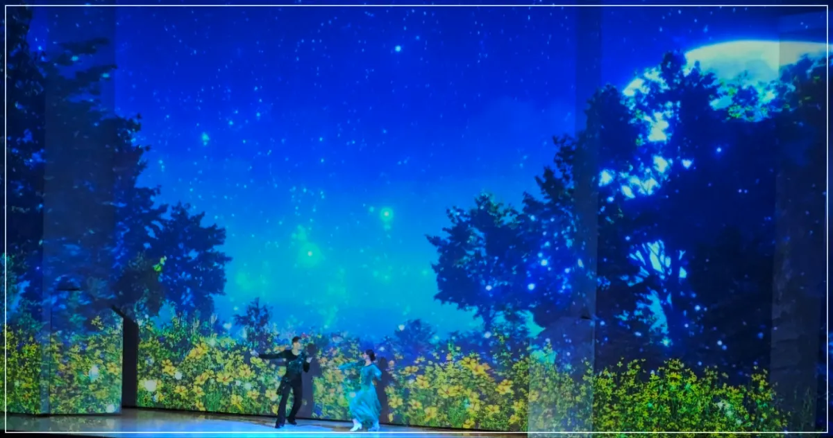 미디어파사드-남자-여자-춤추는 모습