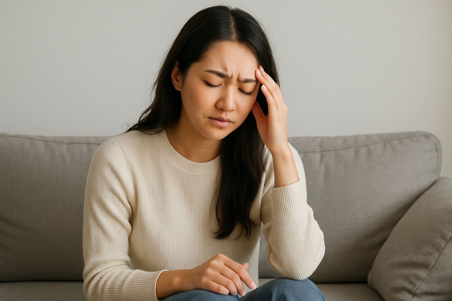 스트레스를 호소하는 여성