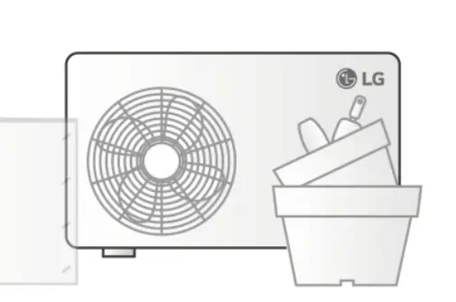 실외기앞에-화분이-놓여있는-그림