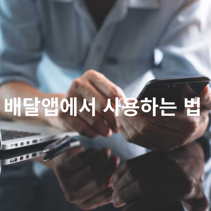 민생회복 소비쿠폰 배달앱 사용법 