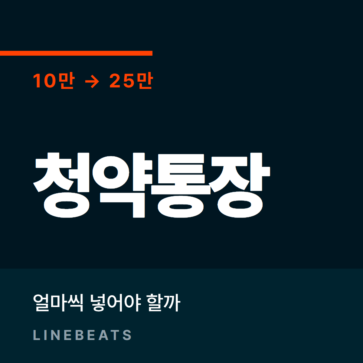 청약통장 월 납입 인정액 25만원