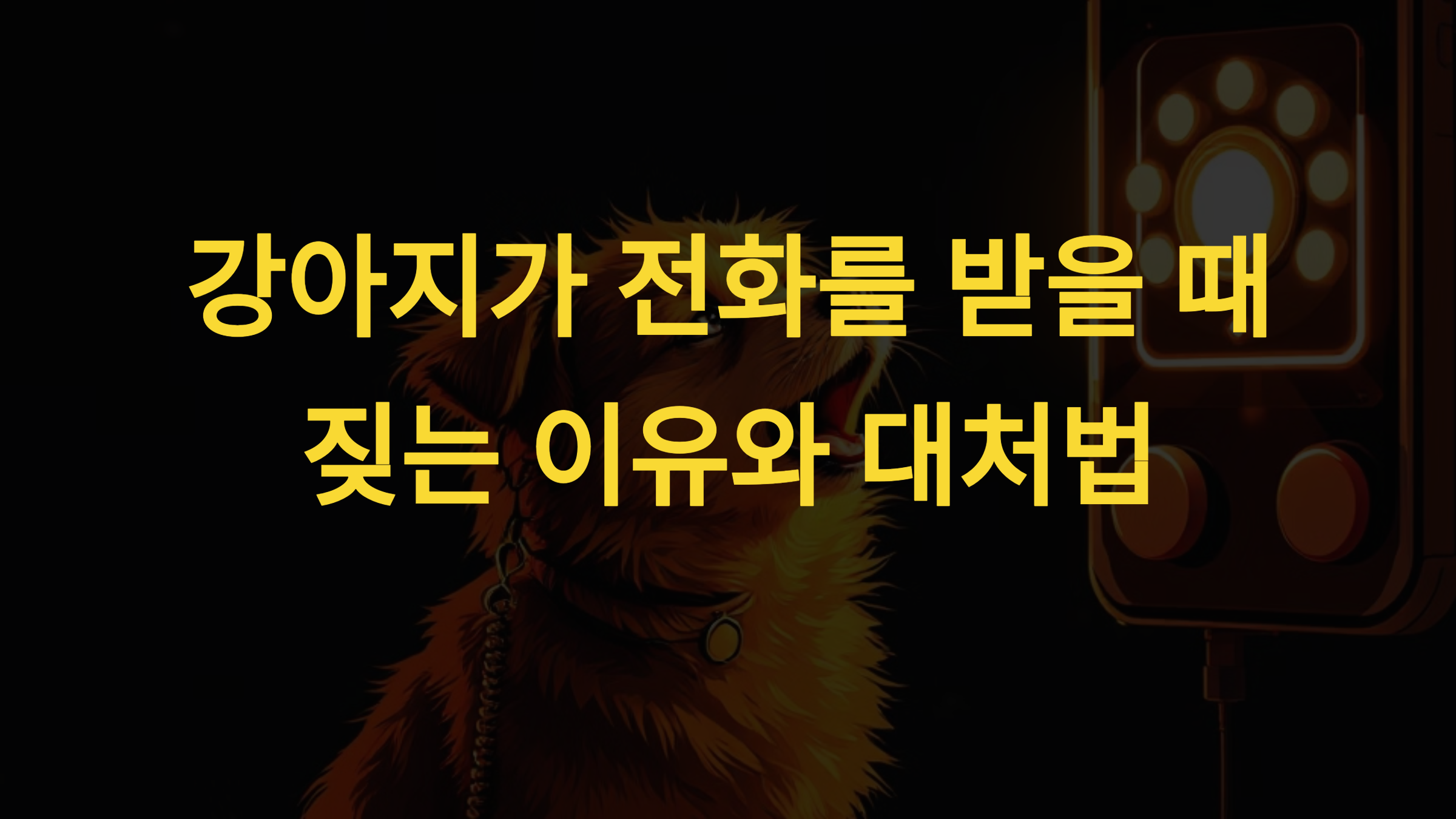 강아지가 전화를 받을 때 짖는 이유와 대처법