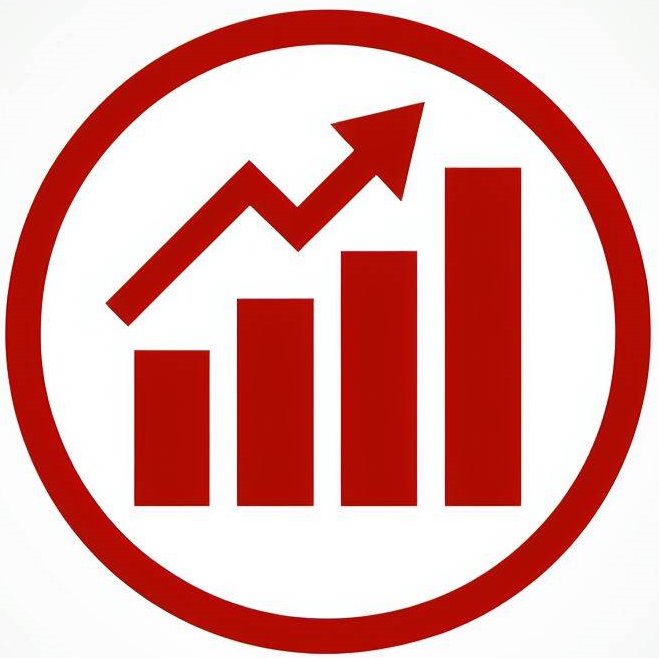 상승하는 그래프 아이콘