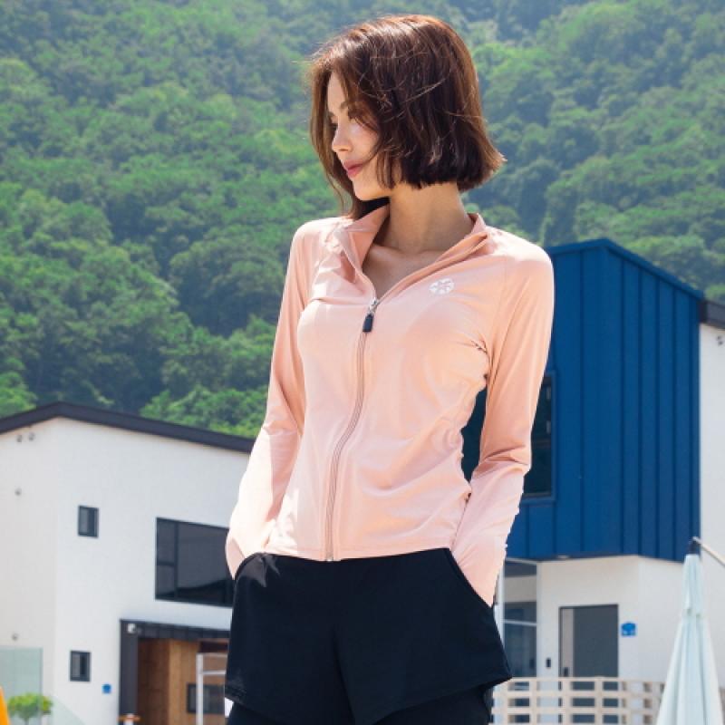 벤디스코리아 벤디스 여자 래쉬가드 상의 레이업 집업 M224