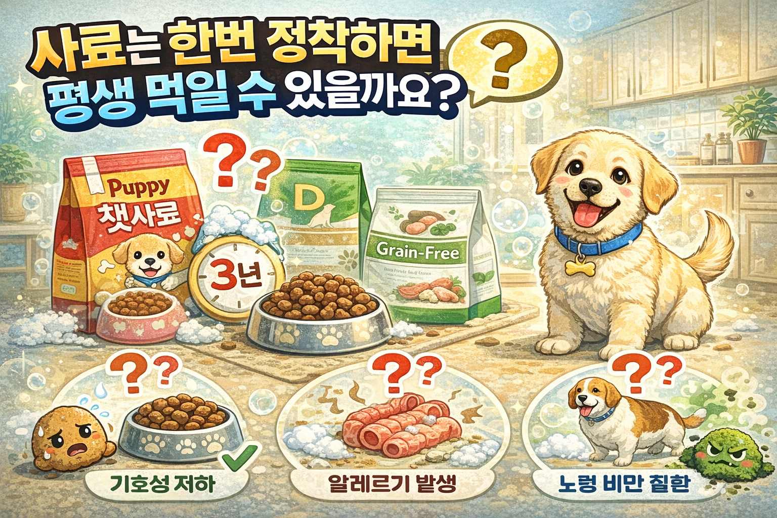 사료는 한번 정착하면 평생 먹일 수 있을까요?