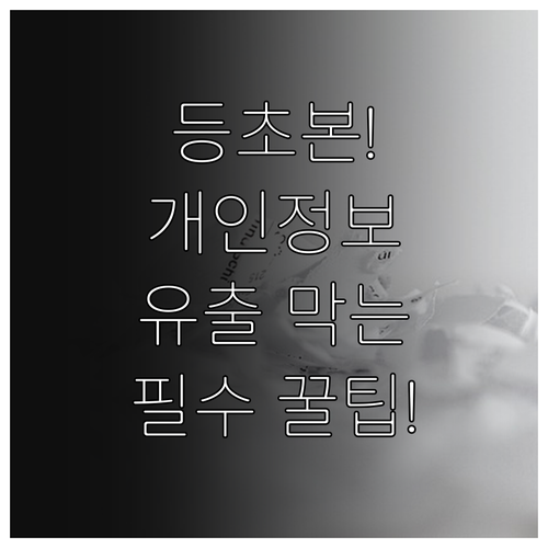 정부24 주민등록 등초본 발급 개인정..