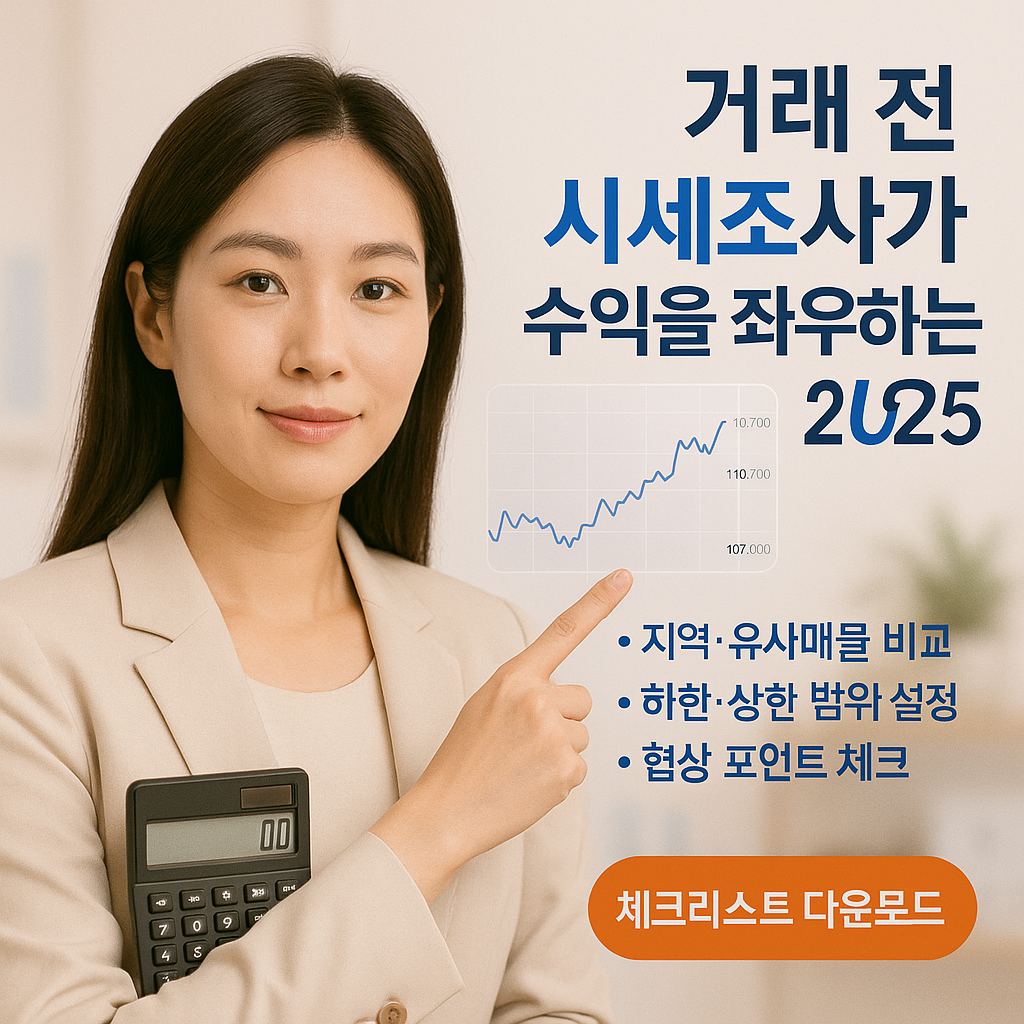 거래 전 시세조사가 수익을 좌우하는 이유 2025 ｜ 시세 확인&middot;가격 전략 노하우