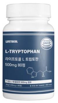 라이프토콜 L 트립토판 500mg 80정, 96g, 1개