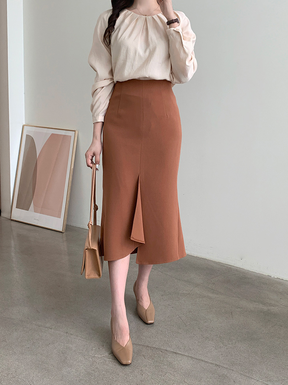 더봄 가을 미레 머메이드 스커트