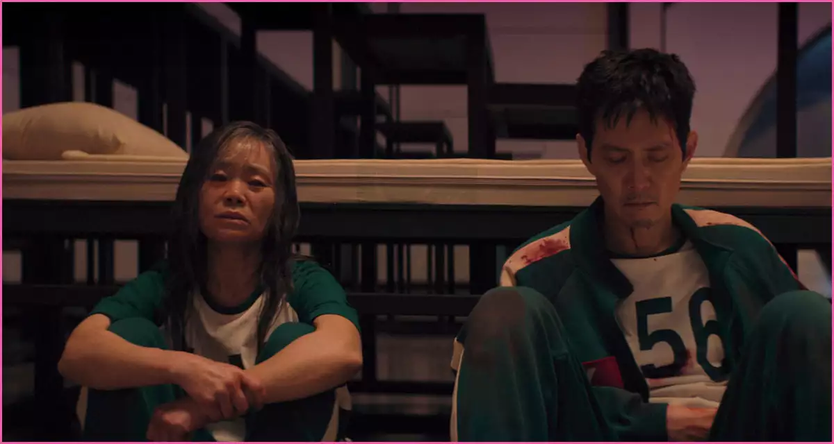 생존게임이 끝나고 기훈과 얘기 나누는 금자