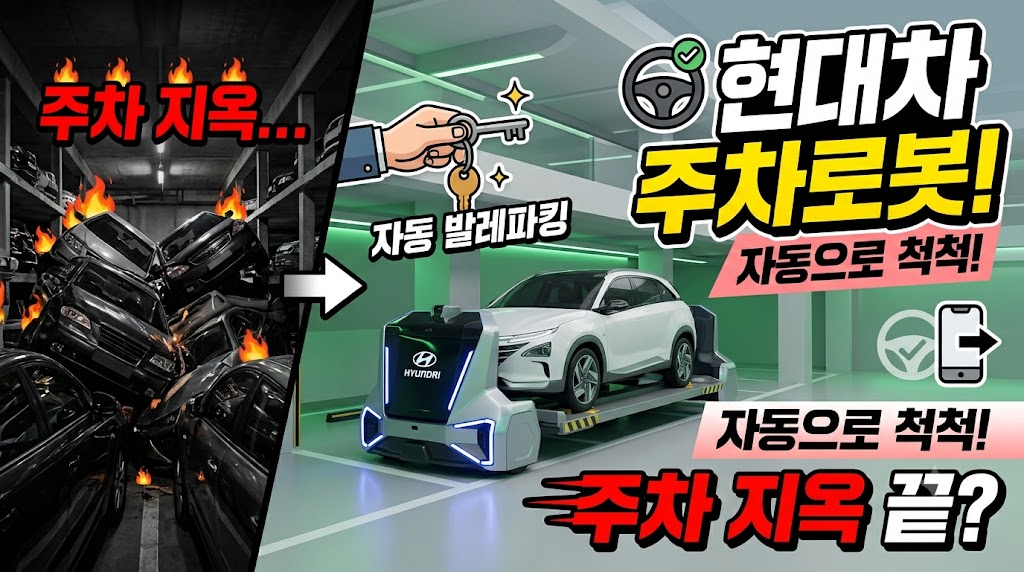 주차지옥 해방 자동 로봇주차이미지