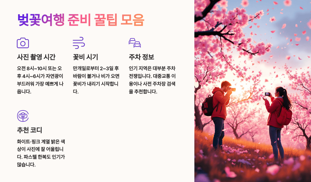 FAQ &ndash; 벚꽃여행 준비 꿀팁 모음