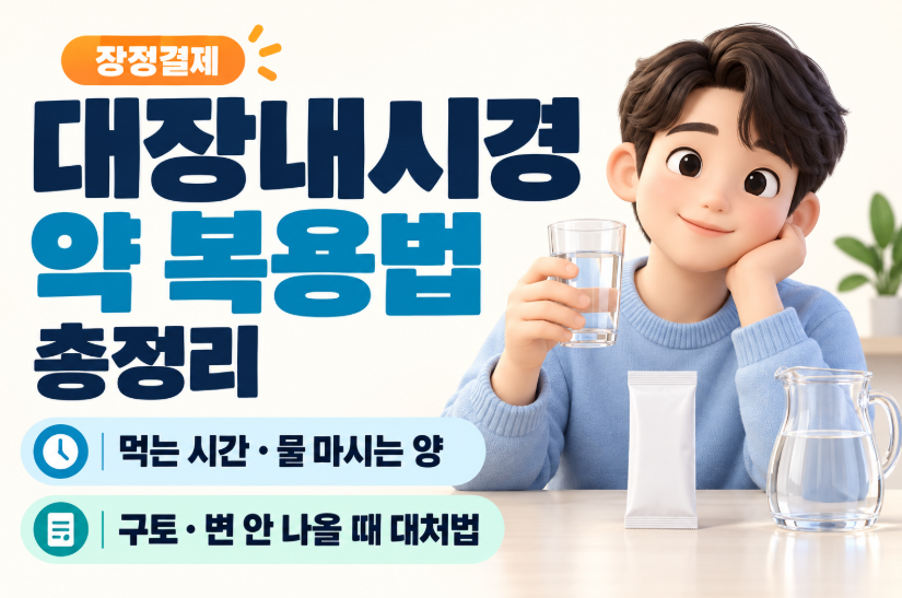 대장내시경 약 복용법 총정리｜장정결제 먹는 시간&middot;물 마시는 양&middot;구토&middot;변 안 나올 때 대처법