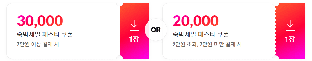 2024 대한민국 6월 숙박 세일 페스타 3만원 할인쿠폰 다운로드