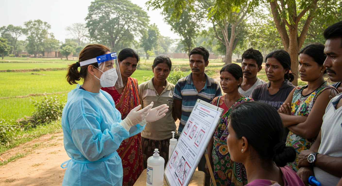 모기가 활발한 계절과 지역에서 주의가 필요합니다.