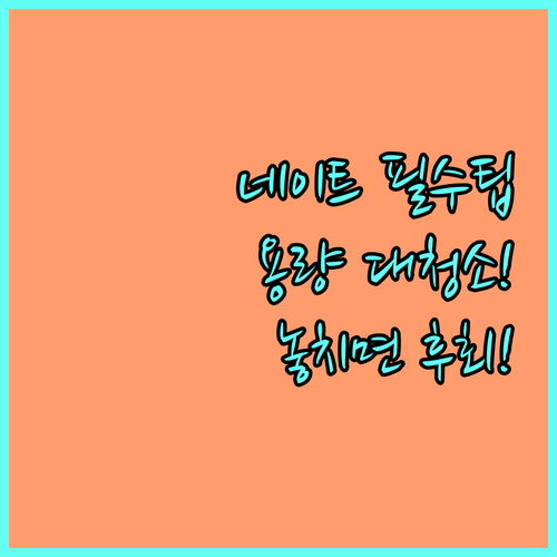 네이트 메일 바로가기 설정과 용량 보..