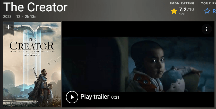 크리에이터 줄거리, 평점, 후기