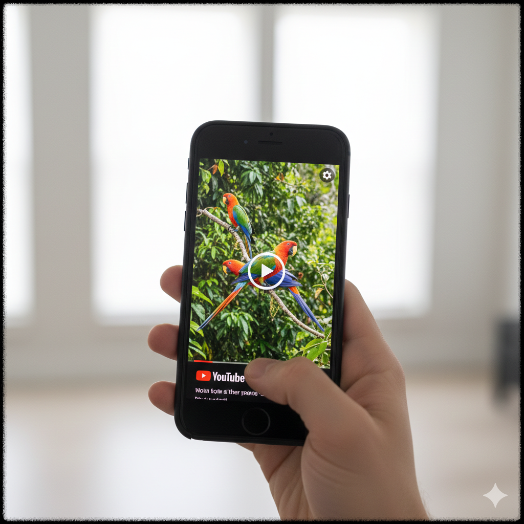 유튜브 고화질 설정 때문에 영상이 버퍼링되는 스마트폰 화면