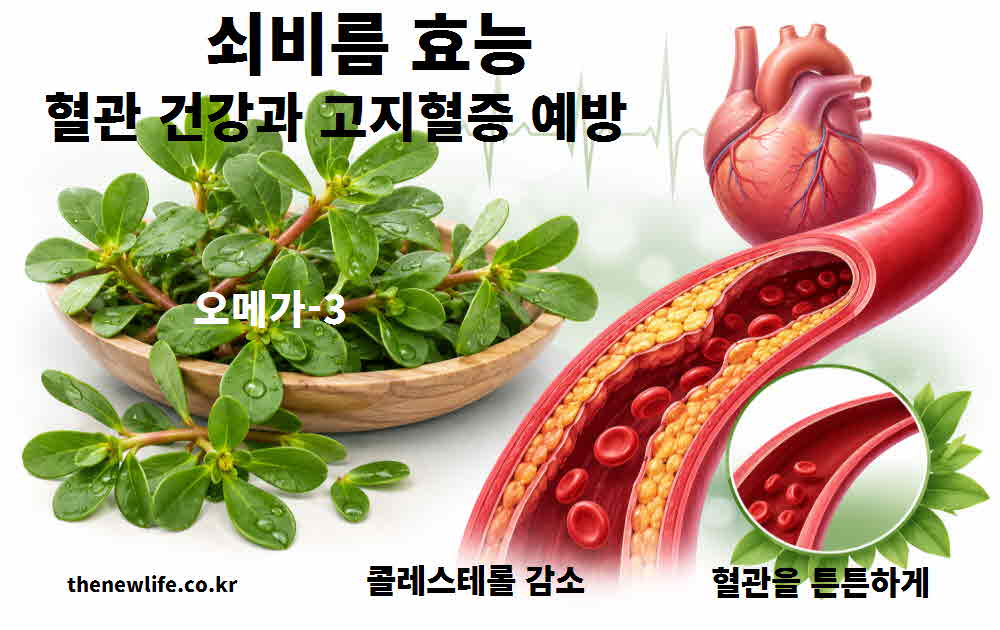 쇠비름 효능 혈관 건강 고지혈증 예방