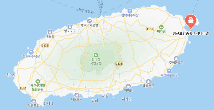 성산포항 주소, 지도