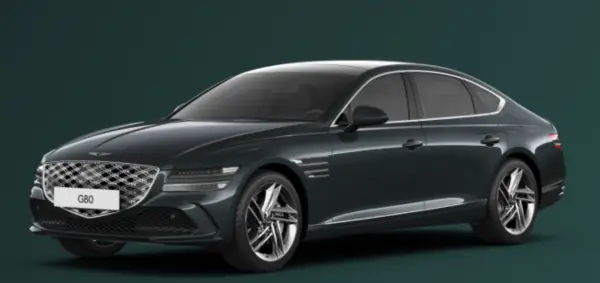 제네시스g80 한라산 그린 색상 차량