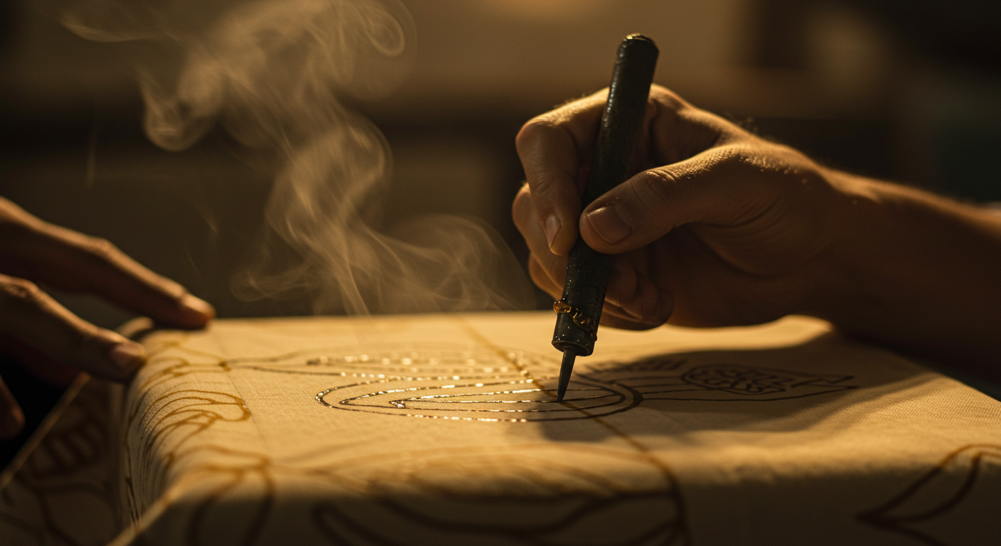 왁스 작업하는 장면