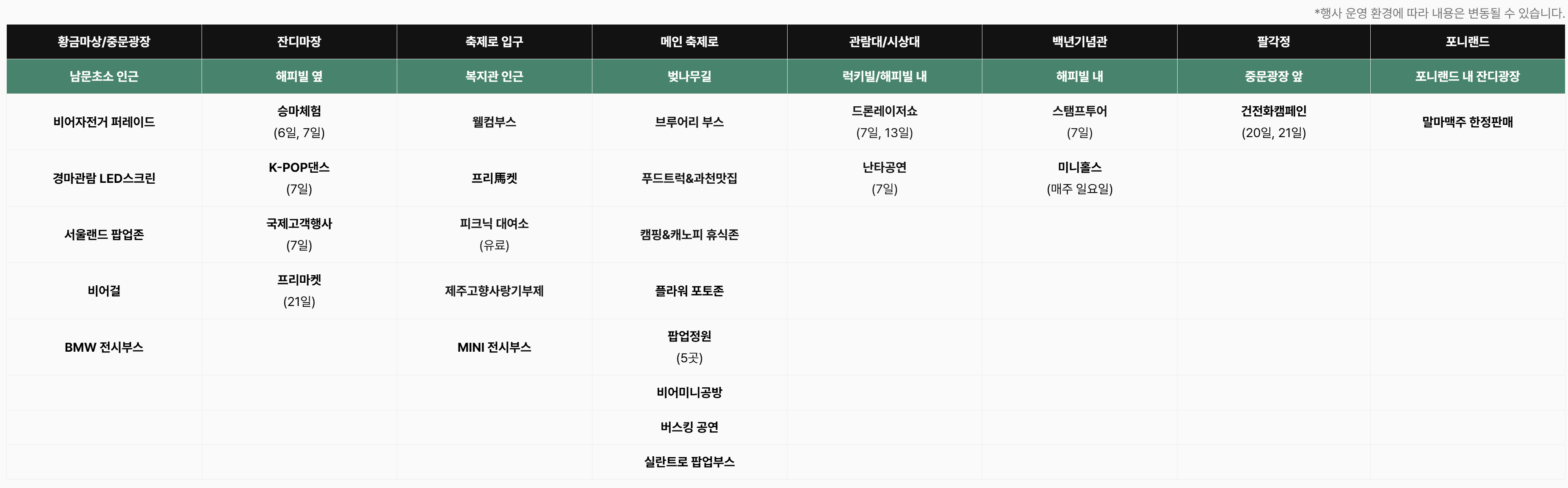 별밤마중 페스티벌