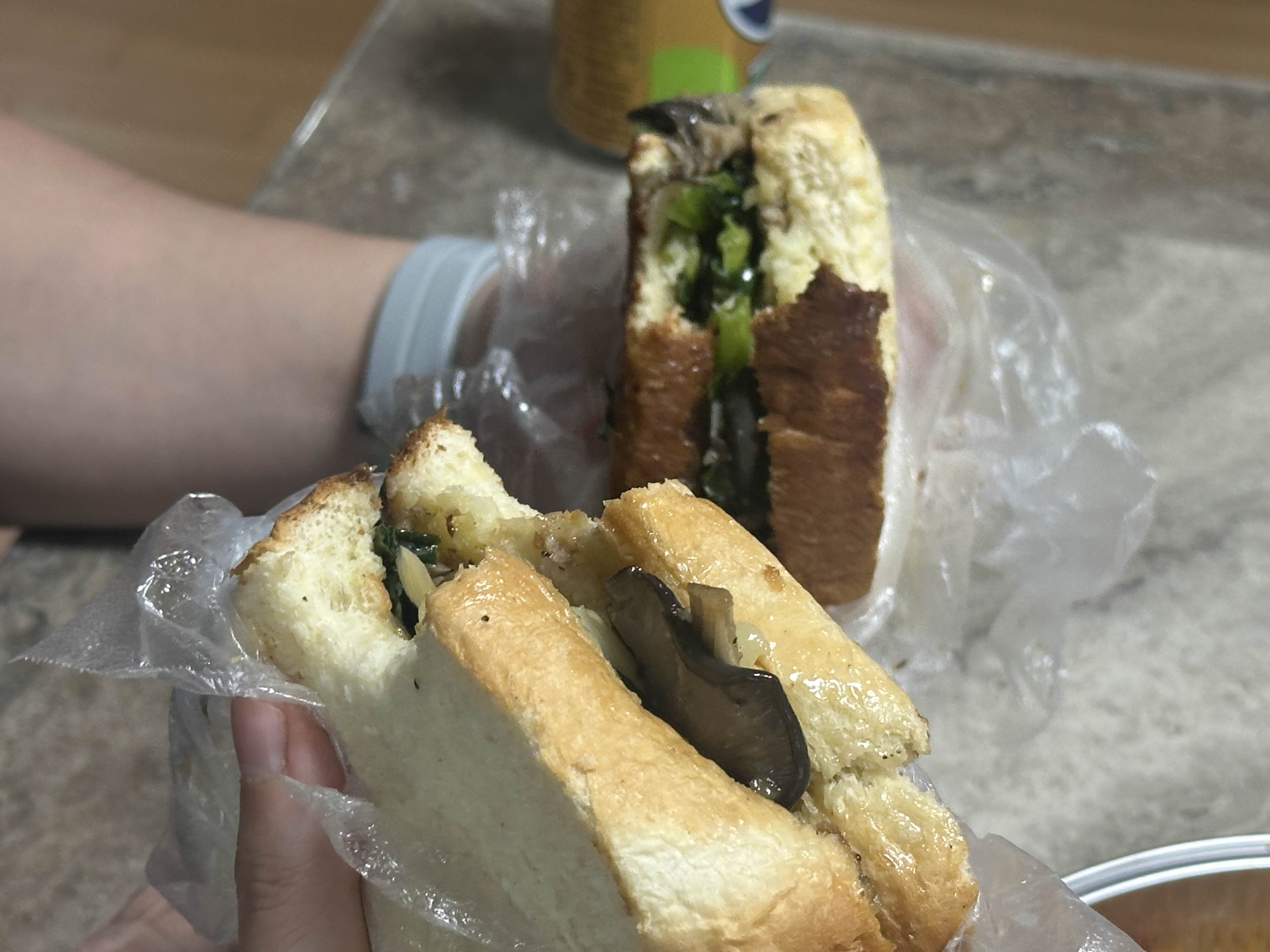 쪽파 버섯 샌드위치 맛 설명