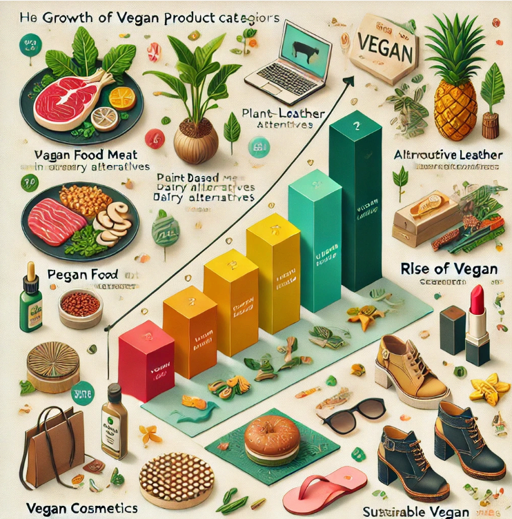 비건 제품의 확산그래프