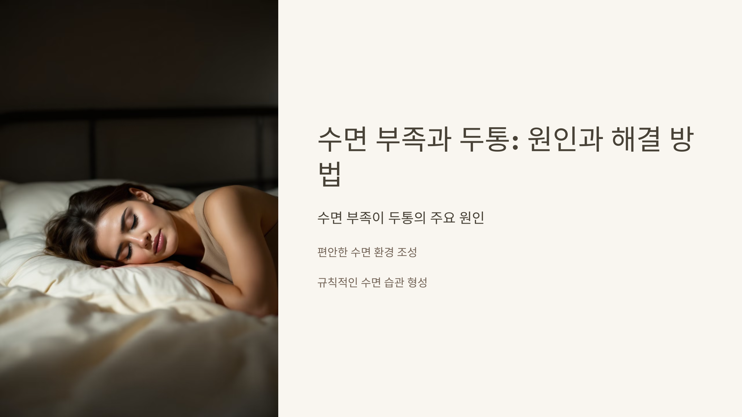 수면 부족과 두통