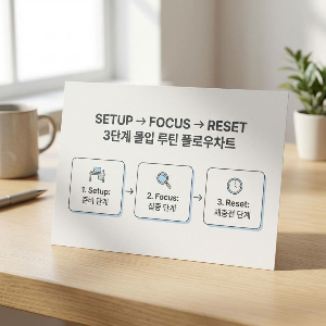 몰입을 위한 환경 세팅 체크리스트 알려 드려요.