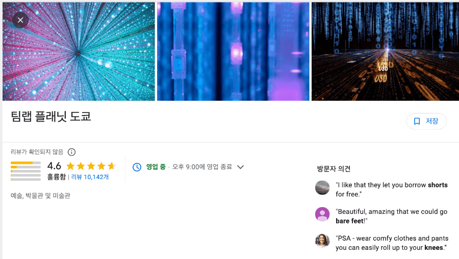 팀랩 플래닛 도쿄