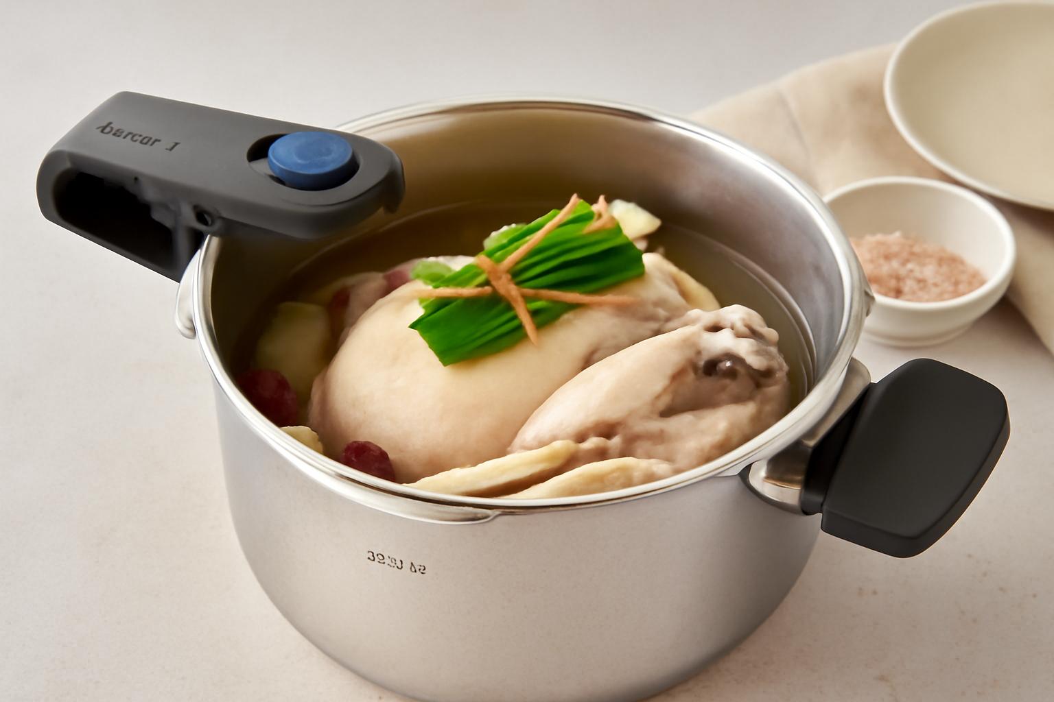 휘슬러 압력솥 삼계탕