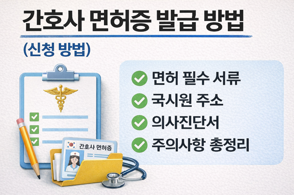 간호사 면허증 발급 신청부터 서류까지 한번에 정리