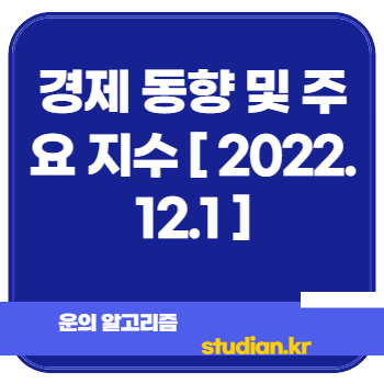 경제 동향 및 주요 지수 [ 2022.12.1 ]