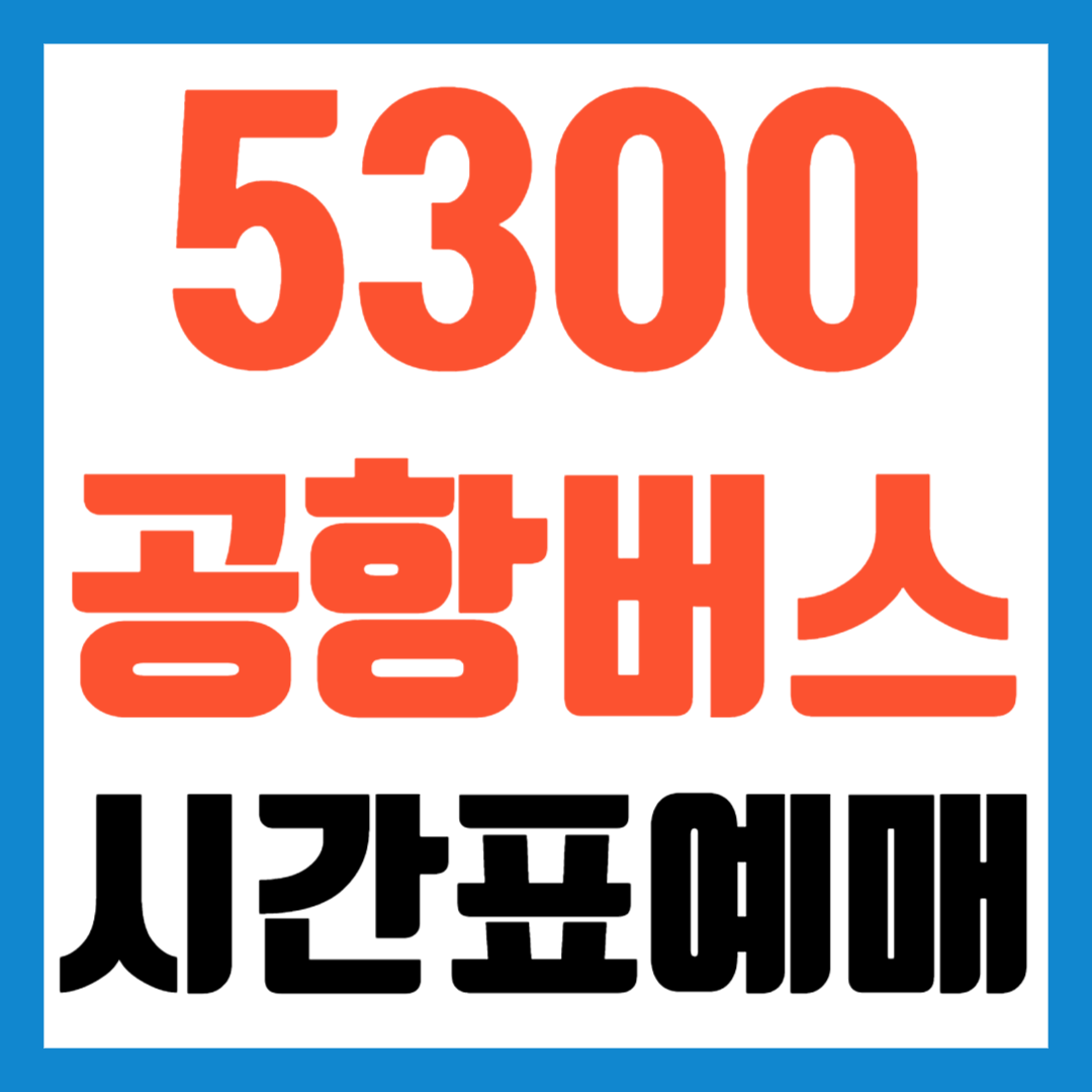 5300번 공항버스 시간표 예매 성남