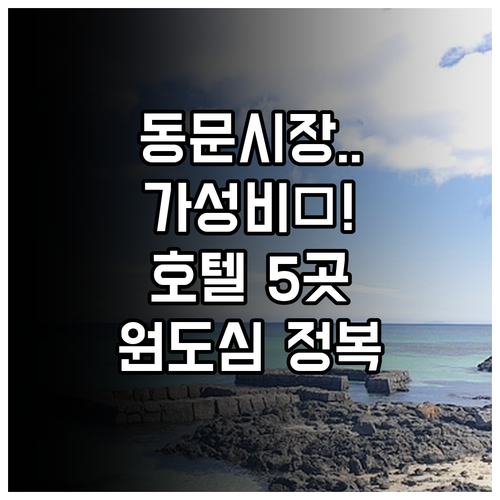제주도 동문시장 도보 거리 위치 좋은..