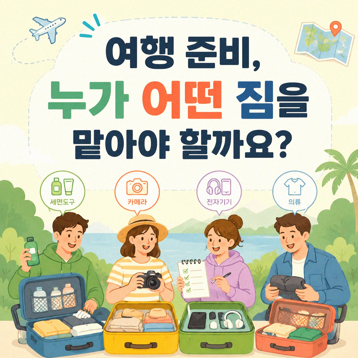아이랑 갈 때 짐, 어떻게 나눠야 할까요?