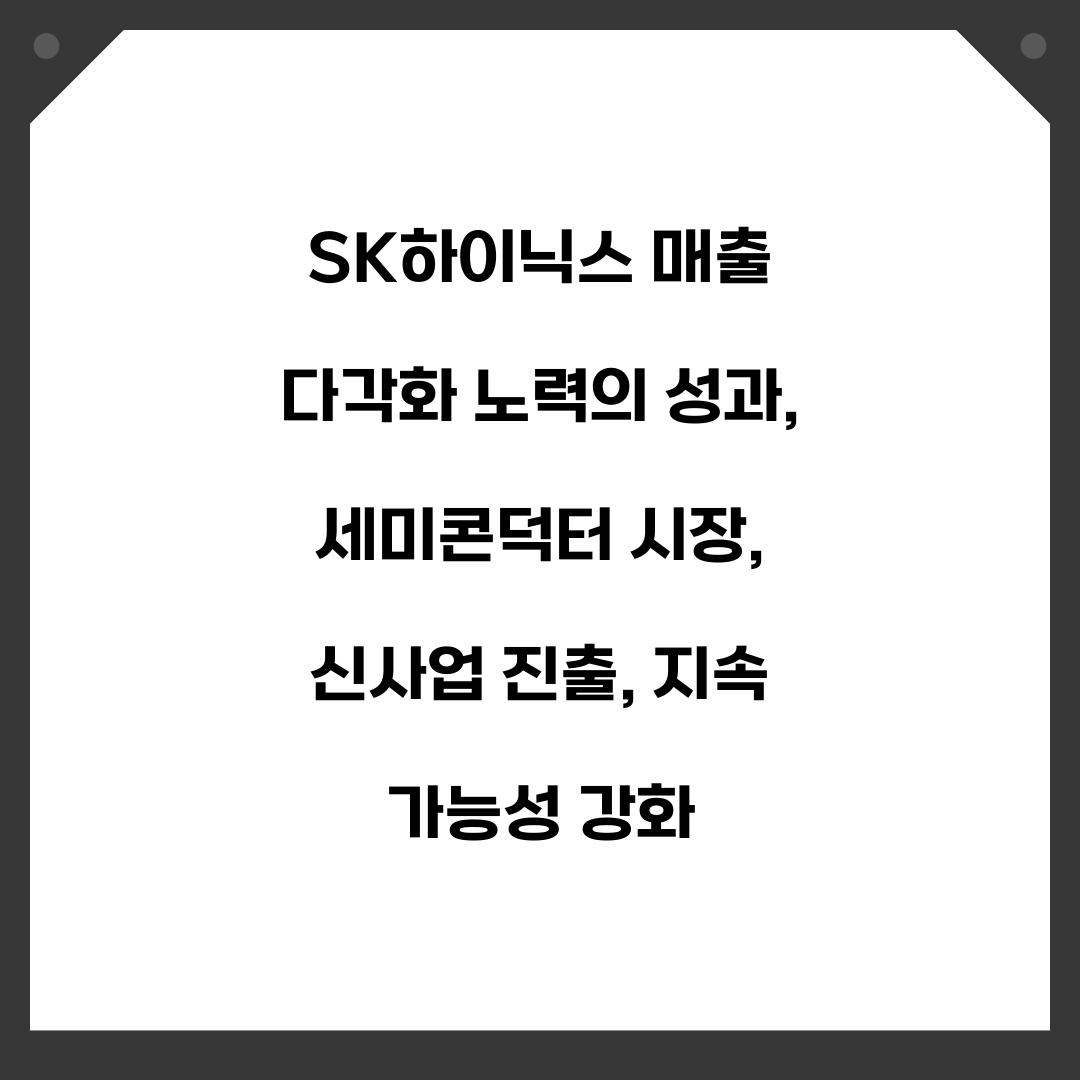 SK하이닉스 매출 다각화 노력의 성과