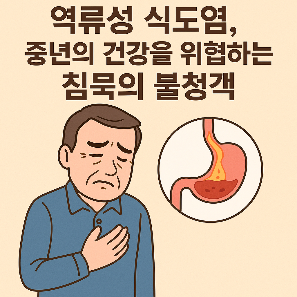 배를 잡는 중년