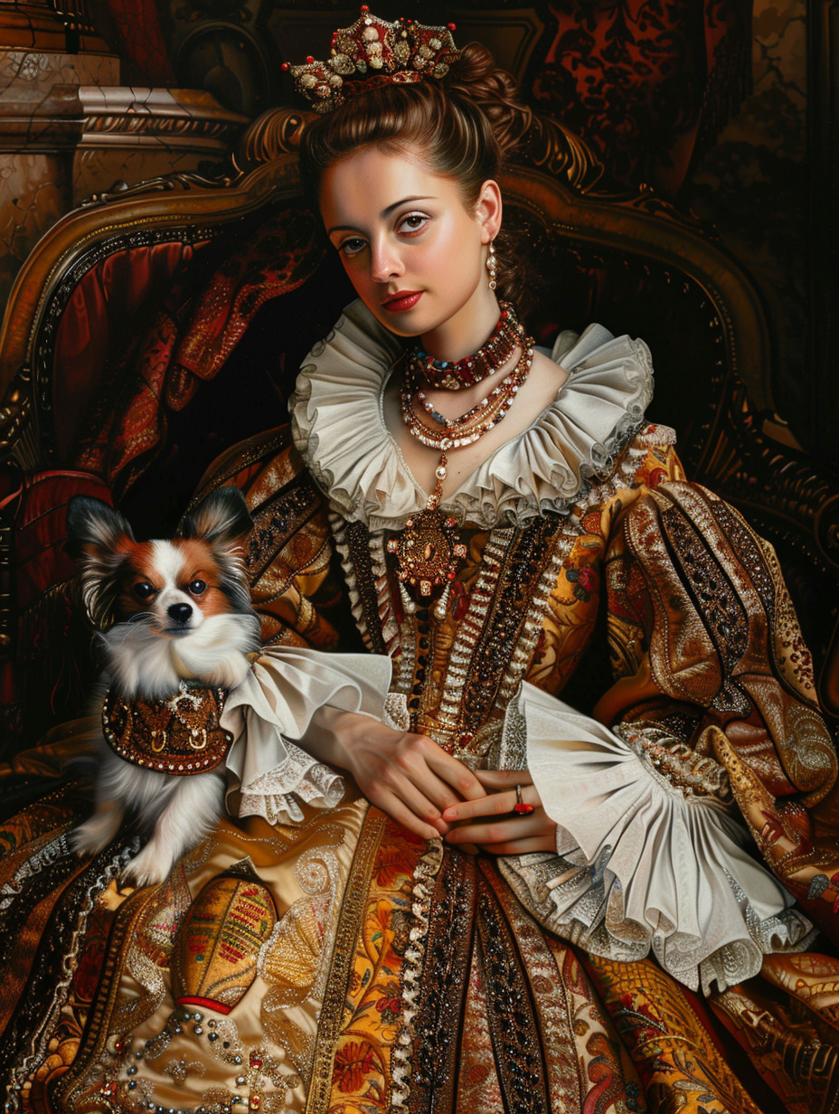 papillon & royal woman