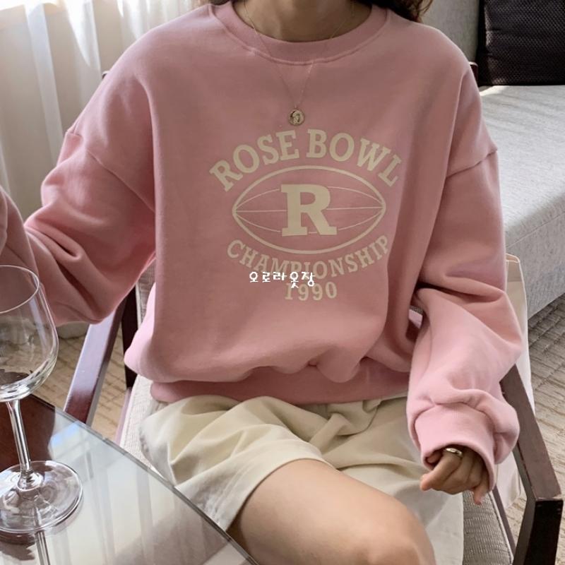 여성 소프트 기모 맨투맨 색감 예쁜 데일리 두종류